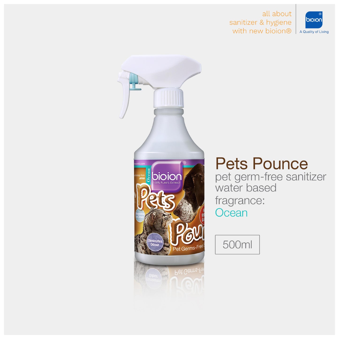 Bioion Pets Pounce Sanitizer 500ml